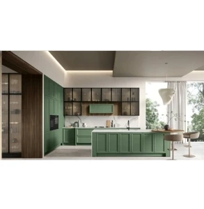 Cucina moderna con anta a telaio e maniglia integrata