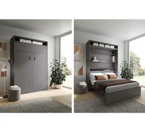 letto matrimoniale verticale